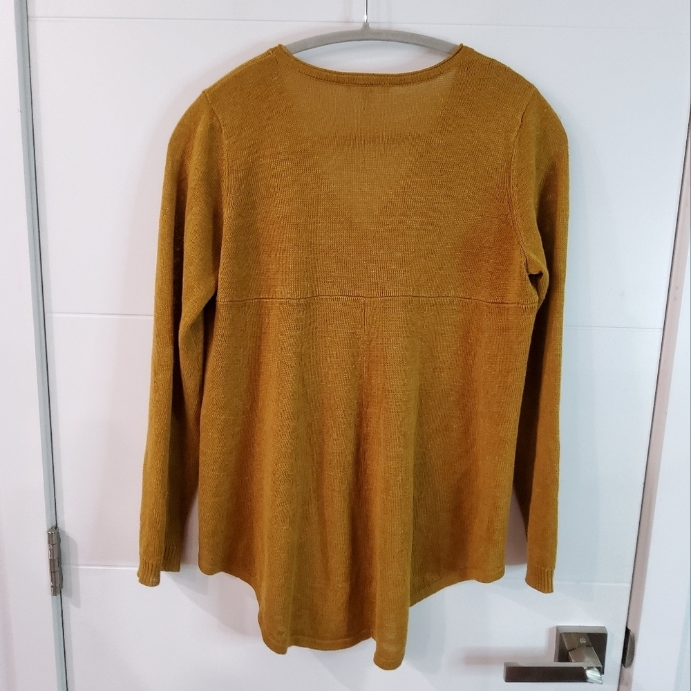 Eileen Fisher Organic Linen Knit Cardigan Size SP - Picture 5 of 11
